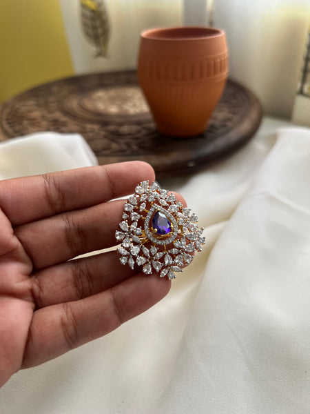 Lilac Victorian stone ring