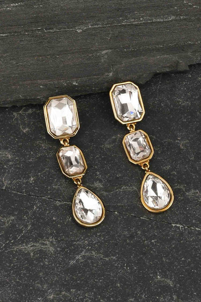 Moissante look alike statement earrings