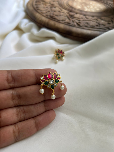 Lotus Kundan studs