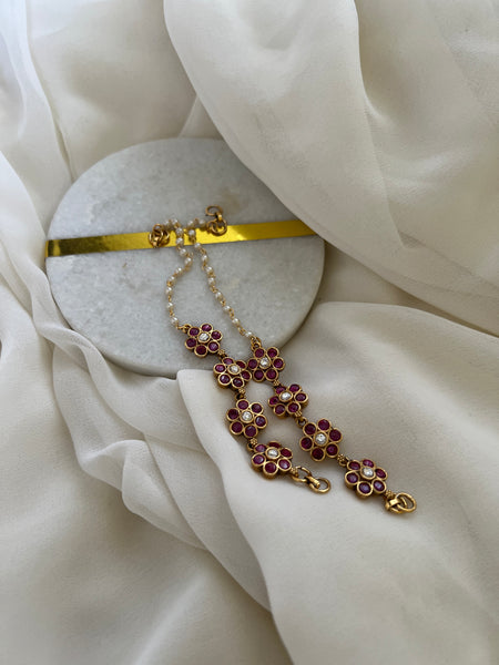 Kemp flower earrings chain