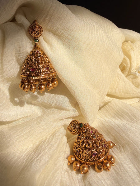 Temple antique bridal Jhumkas