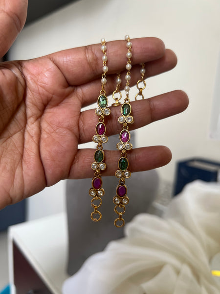 Kemp oval earrings chain