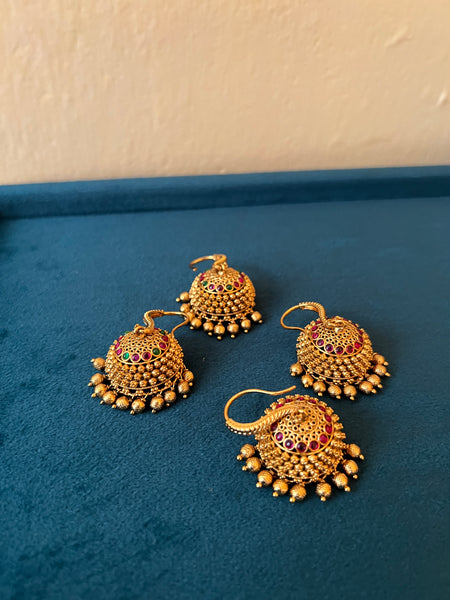 Bridal kemp hook jhumkas