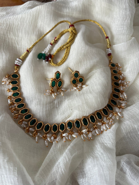 Kemp look alike rice pearls necklace