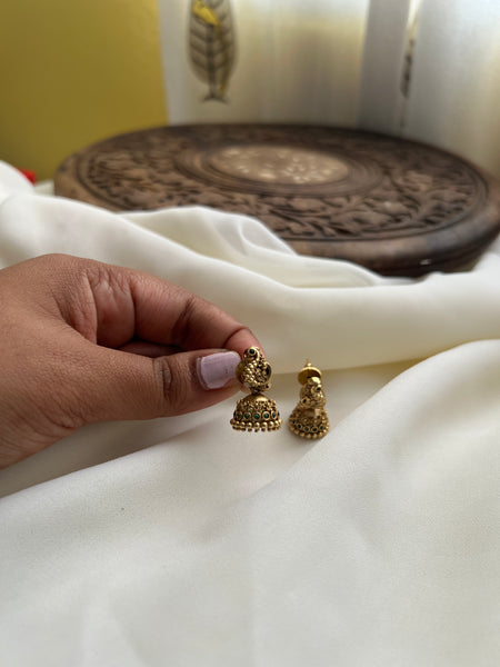 Tiny antique jhumkas