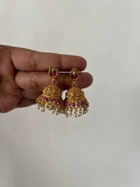Kundan Paisley stud jhumkas