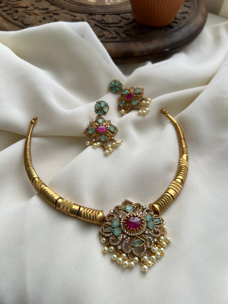 Designer stone hasli with studs