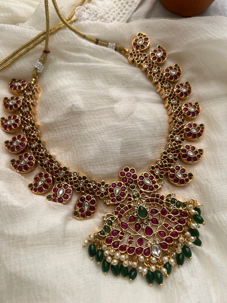 Kemp manga premium necklace with jhumkas