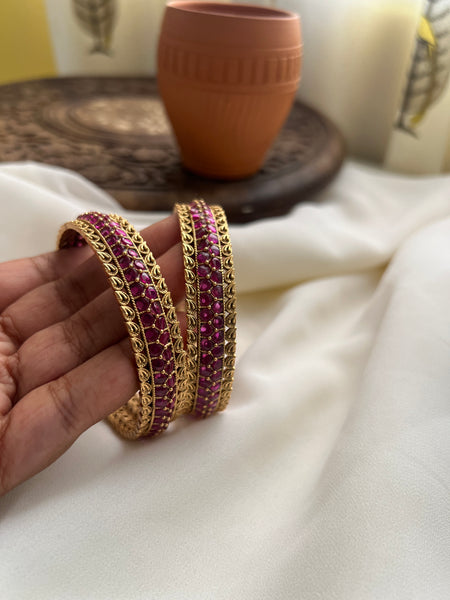 Premium kemp bridal bangles 2.6