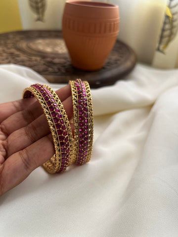 Premium kemp bridal bangles 2.6