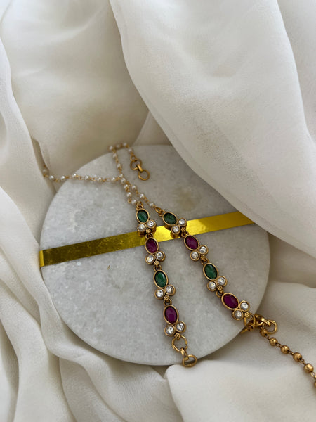 Kemp oval earrings chain