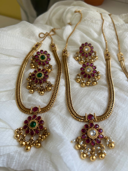 Vintage kemp flower attigai with studs