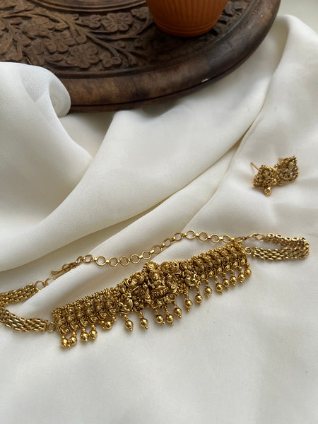 Lakshmi peacock 3D kids choker with studs