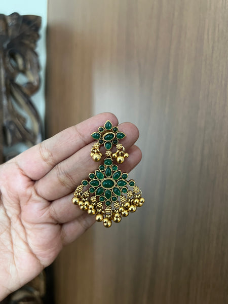 Vintage kemp earrings with interchangeable stone