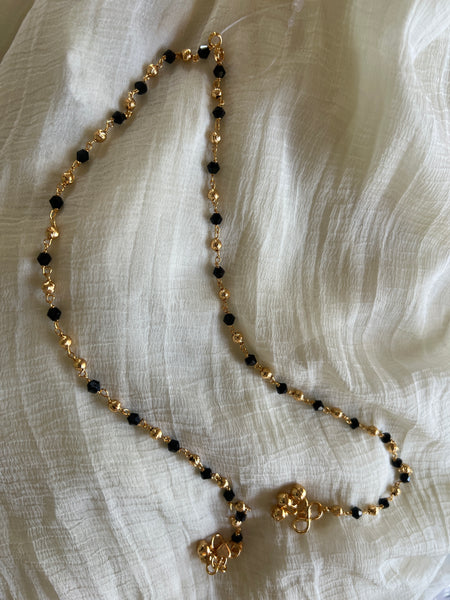 Black bead anklets