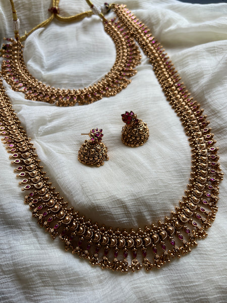 Kemp bridal Paisley necklace with jhumkas