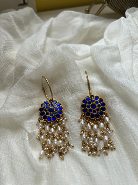 Reversible Kundan flower Balis