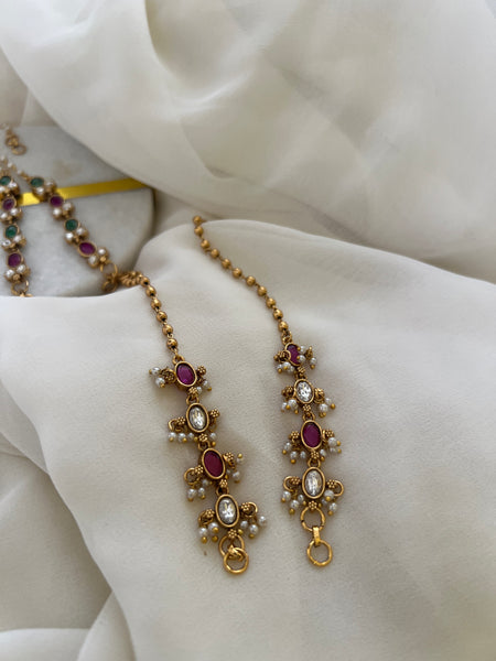 Kemp oval earrings chain