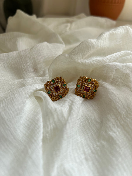 Square stone studs