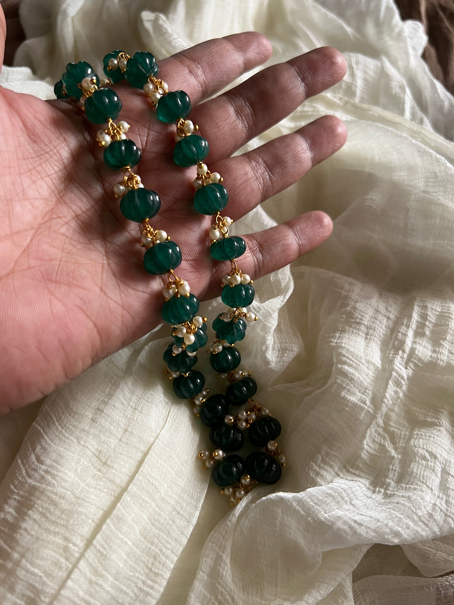 Pumpkin bead maala