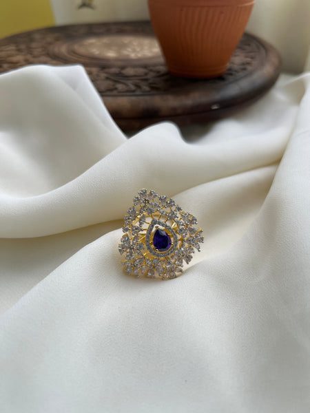 Lilac Victorian stone ring