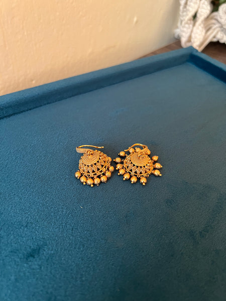 Little antique hook jhumkas
