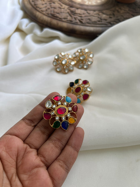 Jumbo kundan studs