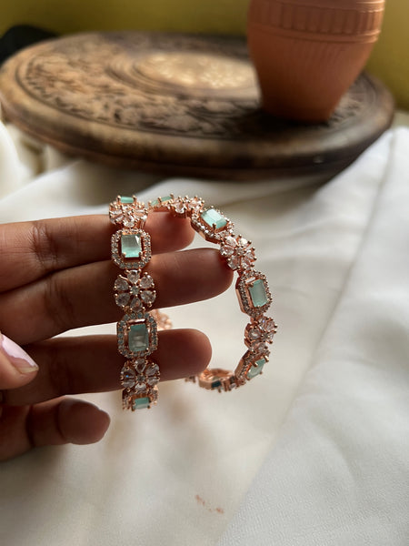Mint rose gold bangles 2.4