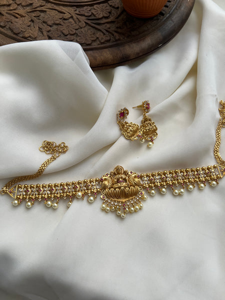 Lakshmi matte choker with earrings