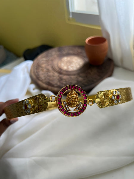 Kundan Nagas Lakshmi hip belt