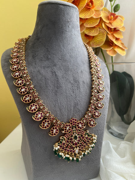 Kemp manga premium necklace with jhumkas