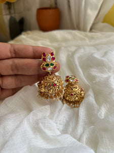 Kundan like designer jhumkas