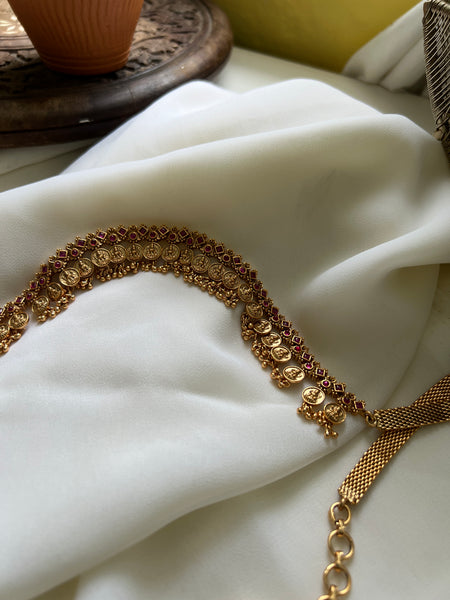 Lakshmi coin bridal hip chain