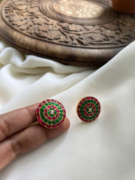 Jumbo Kundan chakra studs