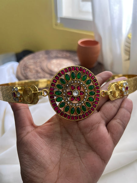 Kundan chakra jumbo hip belt