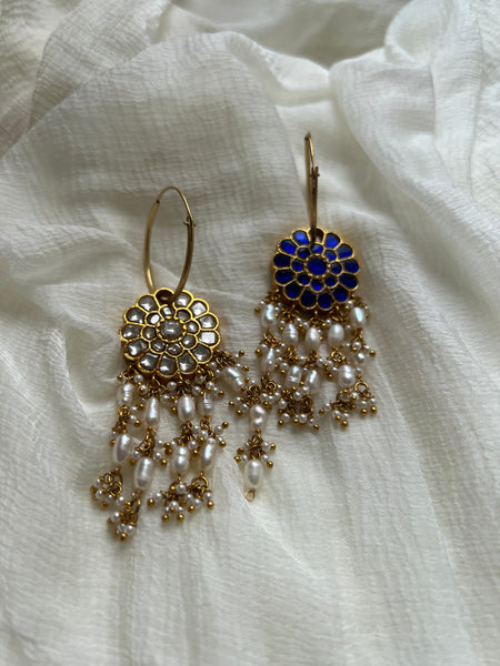 Reversible Kundan flower Balis