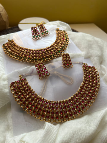Kemp bridal necklace with studs