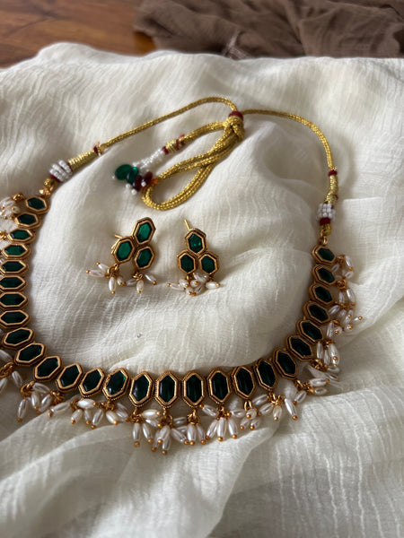 Kemp look alike rice pearls necklace