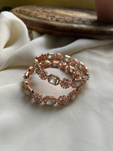 Mint rose gold bangles 2.4