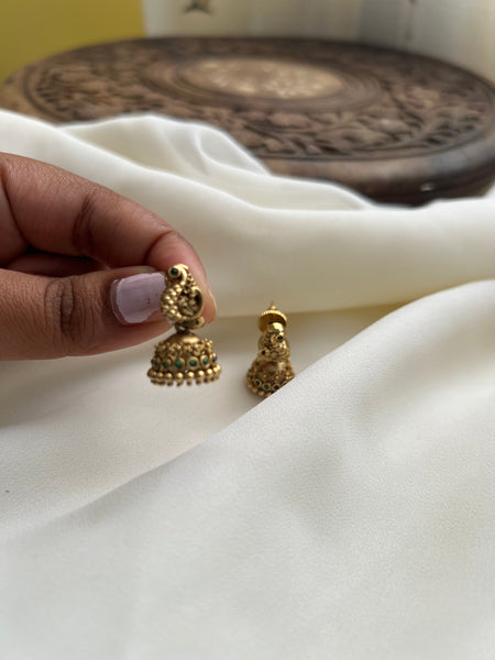 Tiny antique jhumkas