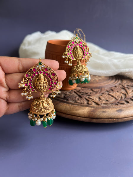 Nagas Lakshmi Kundan jhumkas