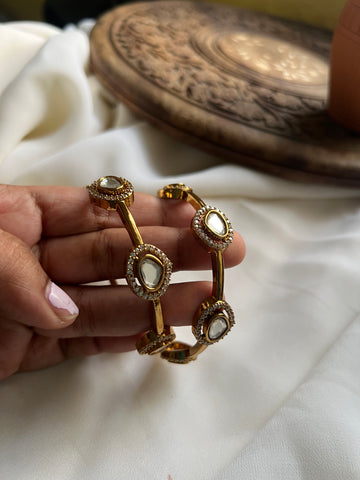 Antique Polki uncut bangles