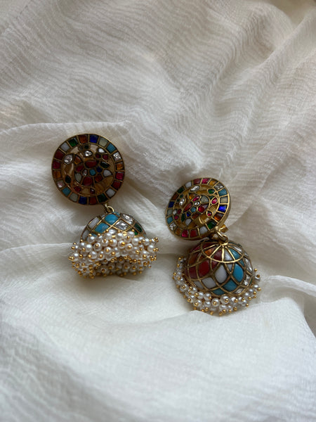 Kundan Annam vintage Jhumkas- pre book
