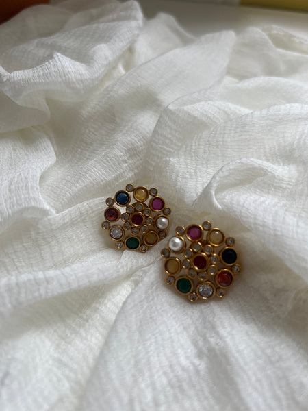 Jumbo Navaratna studs