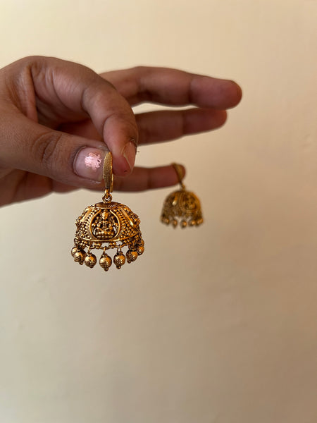 Antique Lakshmi hook Jhumkas