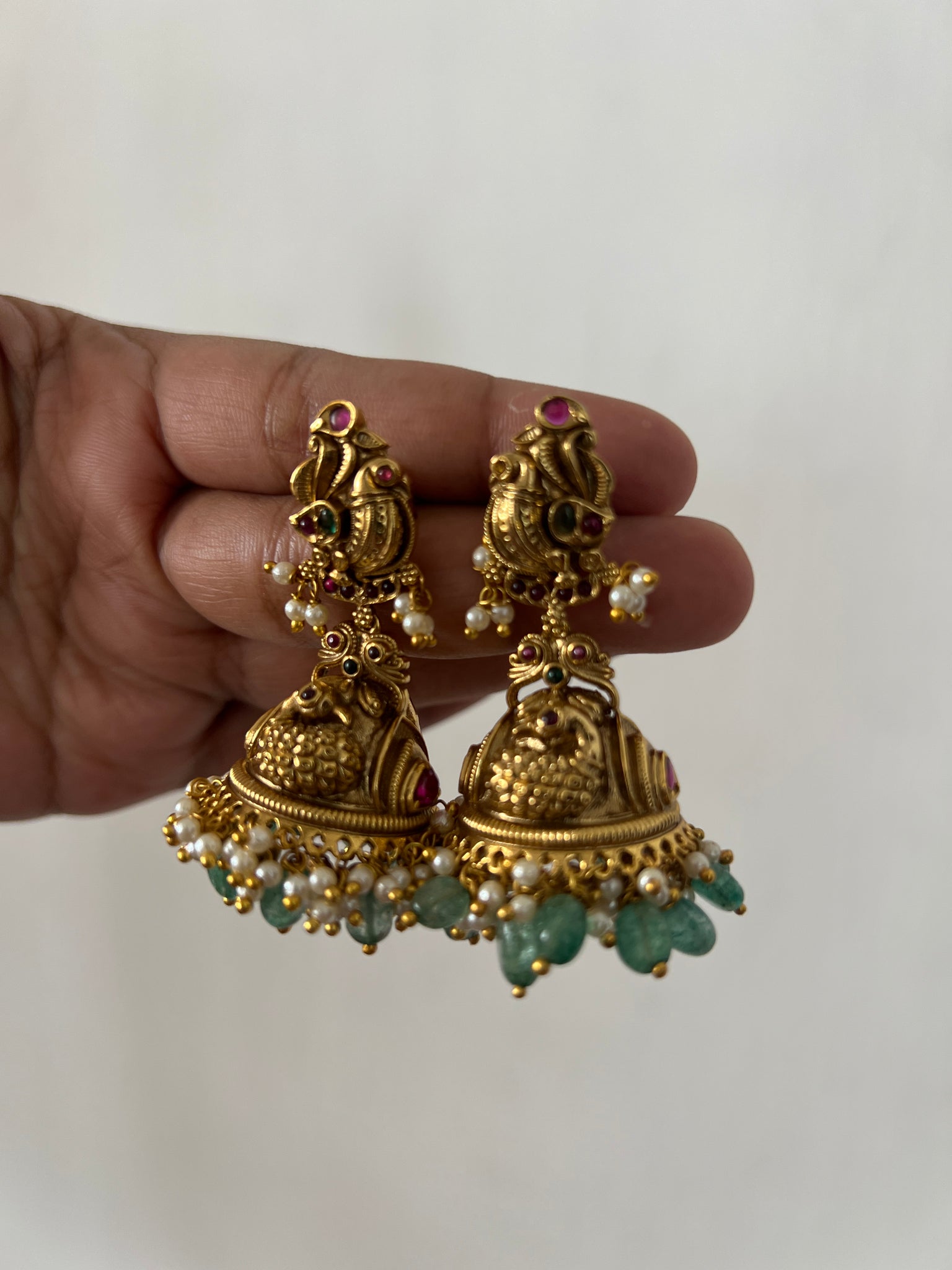 Nagas mayoora jhumkas