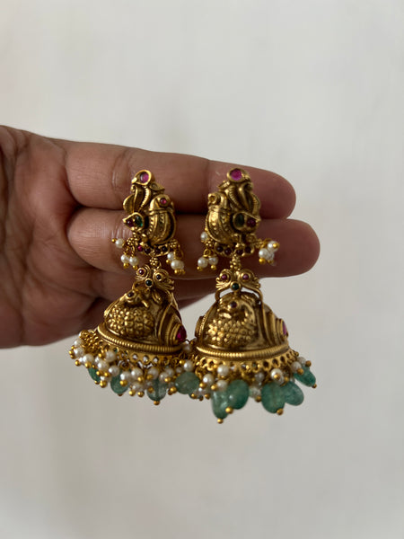 Nagas mayoora jhumkas