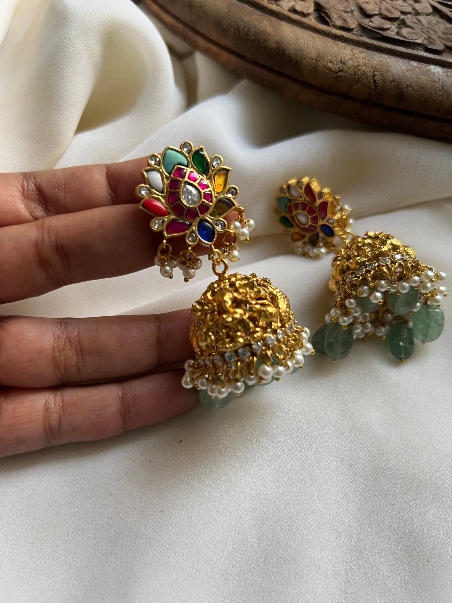Navaratna Nagas jhumkas