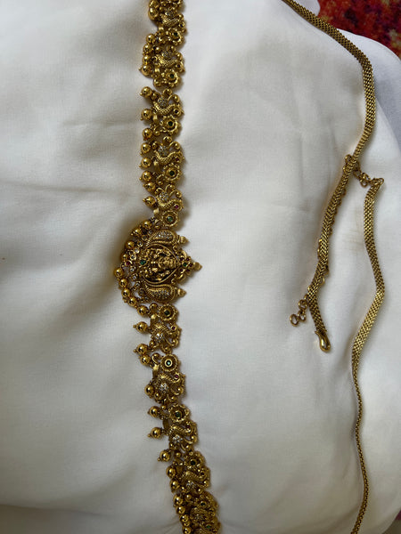 Antique temple style Lakshmi hip belt