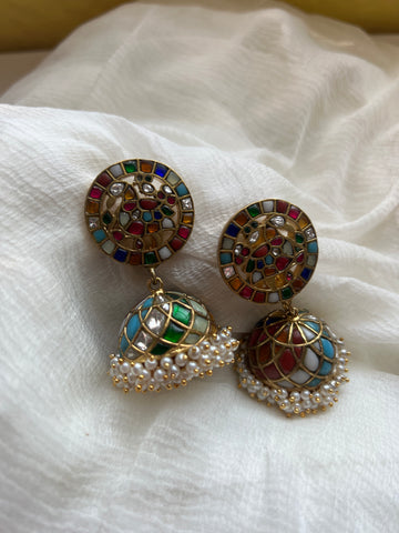 Kundan Annam vintage Jhumkas- pre book